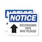 Signmission Restrooms This Way Please (Up Arrow) Sign With Symbol, 10 in W x Rectangle, Vinyl Decal OS-2PACK-NS-D-710-L-18100 - alternate 1